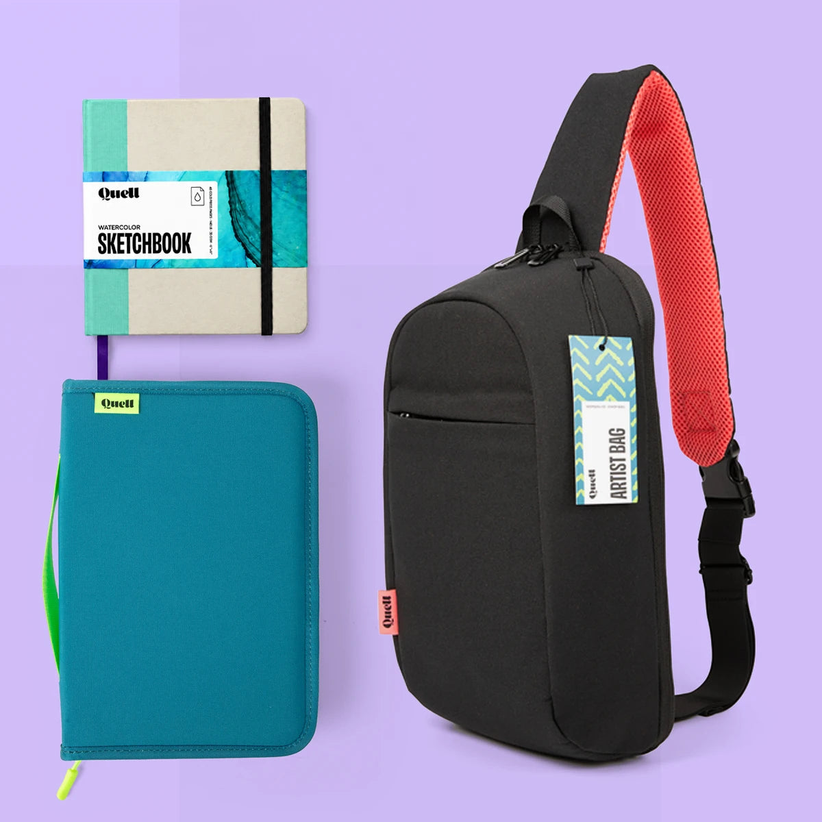 The Mobile Studio Bundle: Watercolor Sketchbook, Sketchbook Case, and Artist Bag