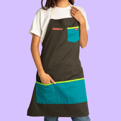 Art Apron - Forest/Lime