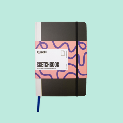 Quell lay-flat sketchbook open flat
