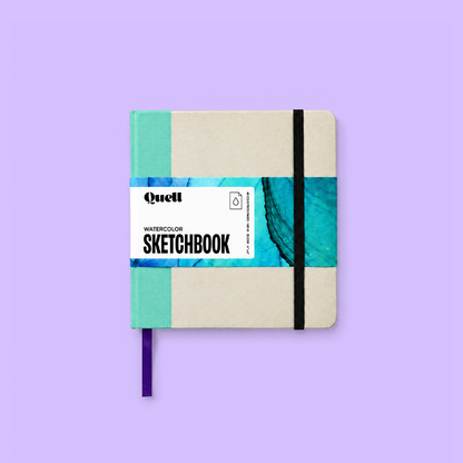 Quell Watercolor Sketchbook — 6x6, 100% cotton cold press paper