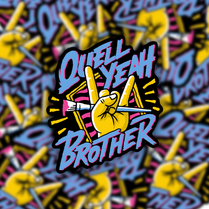 Quell Yeah sticker — detail view